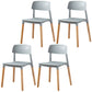 Modern Square Open Back Dining Chair Plastic Stackable Side Dining Chairs for Kitchen Light Gray 4 Piece Set Clearhalo ' kitchen&dining_furn' 'Dining Chairs' 'Dining Tables & Seating' 'dining_chair' 'furn' 'furn_dining_chair' 'Furniture' 'furniture_dining_chair' 'Kitchen & Dining Furniture' 'kitchen' 3539449