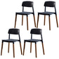 Modern Square Open Back Dining Chair Plastic Stackable Side Dining Chairs for Kitchen Dark Gray 4 Piece Set Clearhalo ' kitchen&dining_furn' 'Dining Chairs' 'Dining Tables & Seating' 'dining_chair' 'furn' 'furn_dining_chair' 'Furniture' 'furniture_dining_chair' 'Kitchen & Dining Furniture' 'kitchen' 3539452