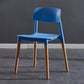 Modern Square Open Back Dining Chair Plastic Stackable Side Dining Chairs for Kitchen Blue 1 Piece Clearhalo ' kitchen&dining_furn' 'Dining Chairs' 'Dining Tables & Seating' 'dining_chair' 'furn' 'furn_dining_chair' 'Furniture' 'furniture_dining_chair' 'Kitchen & Dining Furniture' 'kitchen' 3539453