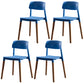 Modern Square Open Back Dining Chair Plastic Stackable Side Dining Chairs for Kitchen Blue 4 Piece Set Clearhalo ' kitchen&dining_furn' 'Dining Chairs' 'Dining Tables & Seating' 'dining_chair' 'furn' 'furn_dining_chair' 'Furniture' 'furniture_dining_chair' 'Kitchen & Dining Furniture' 'kitchen' 3539455