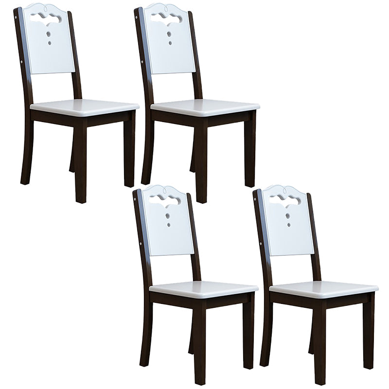 Contemporary Wood Dining Side Chair Dining Room Armless Open Back Dining Side Chair Black 4 Piece Set Clearhalo ' kitchen&dining_furn' 'Dining Chairs' 'Dining Tables & Seating' 'dining_chair' 'furn' 'furn_dining_chair' 'Furniture' 'furniture_dining_chair' 'Kitchen & Dining Furniture' 'kitchen' 3539457