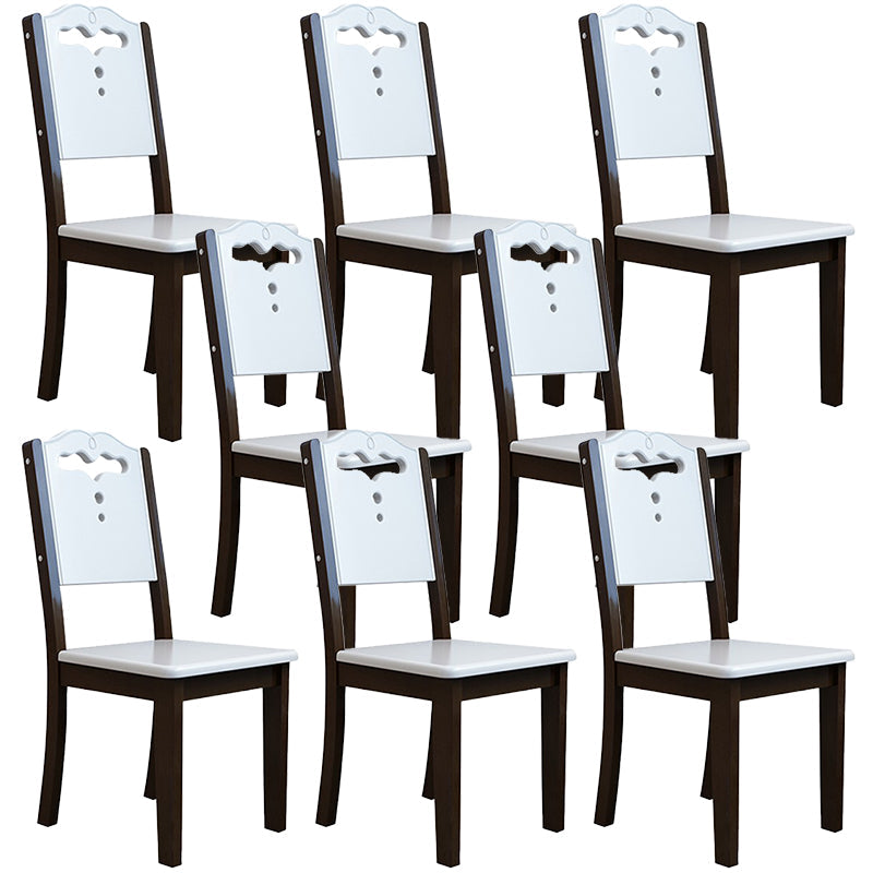 Contemporary Wood Dining Side Chair Dining Room Armless Open Back Dining Side Chair Black 8 Piece Set Clearhalo ' kitchen&dining_furn' 'Dining Chairs' 'Dining Tables & Seating' 'dining_chair' 'furn' 'furn_dining_chair' 'Furniture' 'furniture_dining_chair' 'Kitchen & Dining Furniture' 'kitchen' 3539459