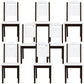Contemporary Wood Dining Side Chair Dining Room Armless Open Back Dining Side Chair Walnut 8 Piece Set Clearhalo ' kitchen&dining_furn' 'Dining Chairs' 'Dining Tables & Seating' 'dining_chair' 'furn' 'furn_dining_chair' 'Furniture' 'furniture_dining_chair' 'Kitchen & Dining Furniture' 'kitchen' 3539462