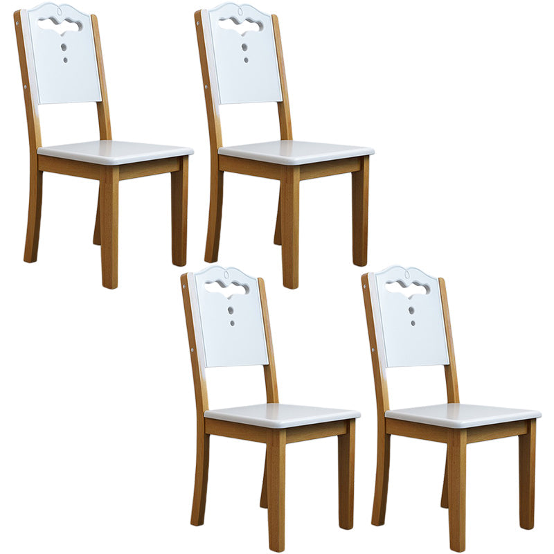 Contemporary Wood Dining Side Chair Dining Room Armless Open Back Dining Side Chair Natural 4 Piece Set Clearhalo ' kitchen&dining_furn' 'Dining Chairs' 'Dining Tables & Seating' 'dining_chair' 'furn' 'furn_dining_chair' 'Furniture' 'furniture_dining_chair' 'Kitchen & Dining Furniture' 'kitchen' 3539464