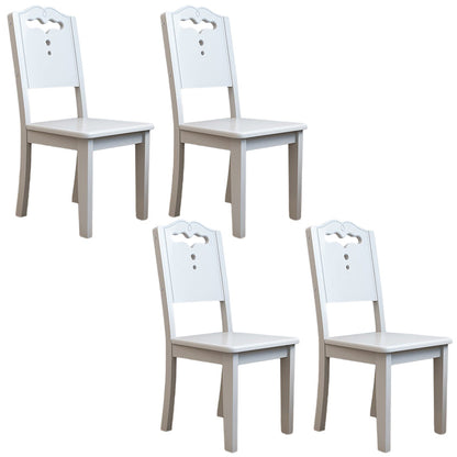 Contemporary Wood Dining Side Chair Dining Room Armless Open Back Dining Side Chair White 4 Piece Set Clearhalo ' kitchen&dining_furn' 'Dining Chairs' 'Dining Tables & Seating' 'dining_chair' 'furn' 'furn_dining_chair' 'Furniture' 'furniture_dining_chair' 'Kitchen & Dining Furniture' 'kitchen' 3539468