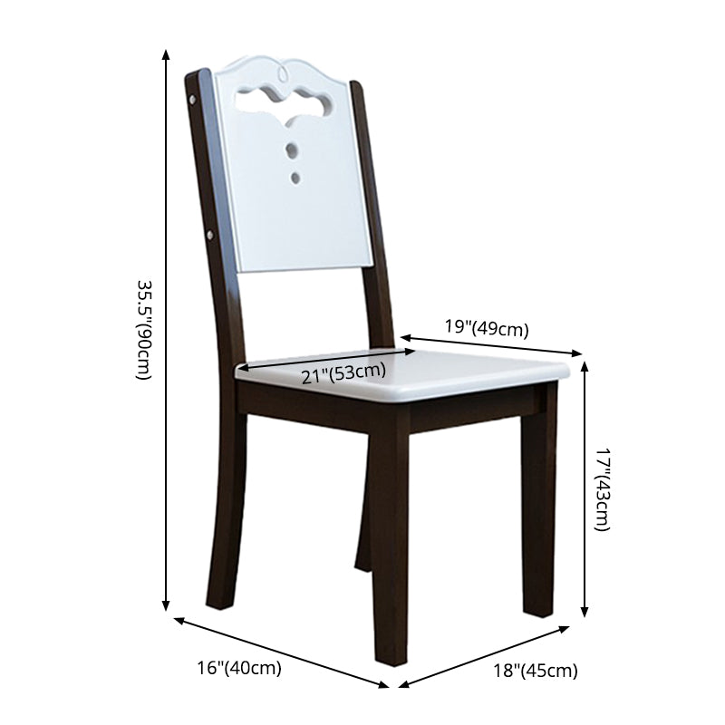 Contemporary Wood Dining Side Chair Dining Room Armless Open Back Dining Side Chair Clearhalo ' kitchen&dining_furn' 'Dining Chairs' 'Dining Tables & Seating' 'dining_chair' 'furn' 'furn_dining_chair' 'Furniture' 'furniture_dining_chair' 'Kitchen & Dining Furniture' 'kitchen' 3539470