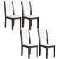 Contemporary Wood Dining Side Chair Dining Room Armless Open Back Dining Side Chair Black-White 4 Piece Set Clearhalo ' kitchen&dining_furn' 'Dining Chairs' 'Dining Tables & Seating' 'dining_chair' 'furn' 'furn_dining_chair' 'Furniture' 'furniture_dining_chair' 'Kitchen & Dining Furniture' 'kitchen' 3539472