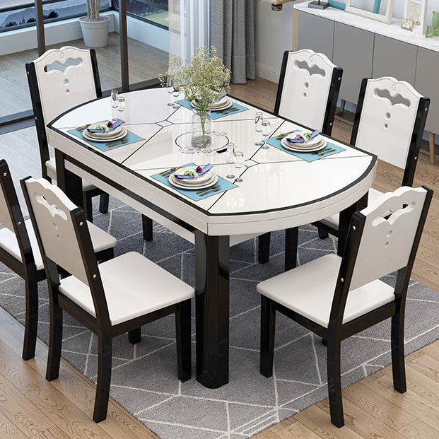 Contemporary Wood Dining Side Chair Dining Room Armless Open Back Dining Side Chair Clearhalo ' kitchen&dining_furn' 'Dining Chairs' 'Dining Tables & Seating' 'dining_chair' 'furn' 'furn_dining_chair' 'Furniture' 'furniture_dining_chair' 'Kitchen & Dining Furniture' 'kitchen' 3539473