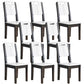 Contemporary Wood Dining Side Chair Dining Room Armless Open Back Dining Side Chair Black-White 8 Piece Set Clearhalo ' kitchen&dining_furn' 'Dining Chairs' 'Dining Tables & Seating' 'dining_chair' 'furn' 'furn_dining_chair' 'Furniture' 'furniture_dining_chair' 'Kitchen & Dining Furniture' 'kitchen' 3539474