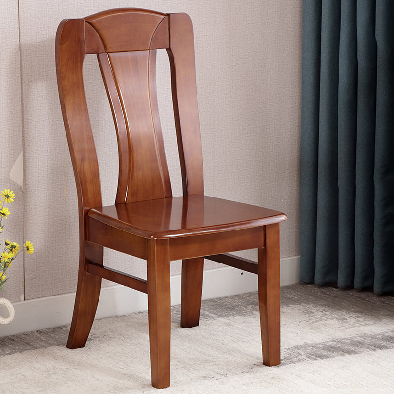 Traditional Solid Wood Dining Room Chair Slat Back Side Chair for Home Clearhalo ' kitchen&dining_furn' 'Dining Chairs' 'Dining Tables & Seating' 'dining_chair' 'furn' 'furn_dining_chair' 'Furniture' 'furniture_dining_chair' 'Kitchen & Dining Furniture' 'kitchen' 3539481