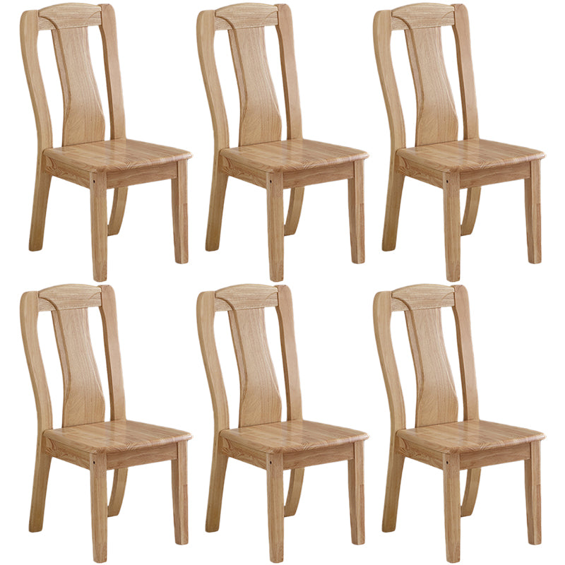 Traditional Solid Wood Dining Room Chair Slat Back Side Chair for Home Natural 6 Piece Set Clearhalo ' kitchen&dining_furn' 'Dining Chairs' 'Dining Tables & Seating' 'dining_chair' 'furn' 'furn_dining_chair' 'Furniture' 'furniture_dining_chair' 'Kitchen & Dining Furniture' 'kitchen' 3539491
