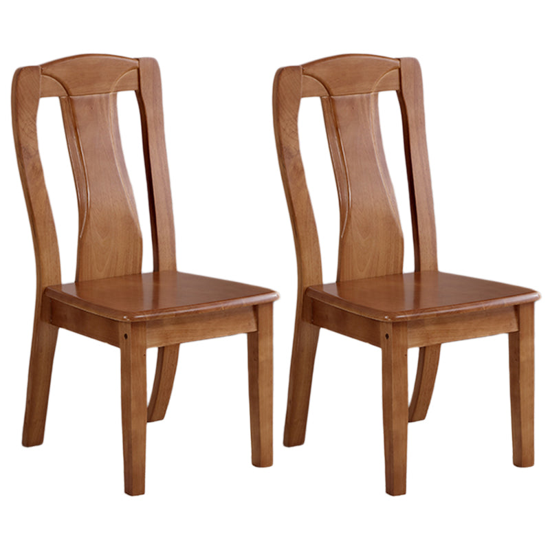 Traditional Solid Wood Dining Room Chair Slat Back Side Chair for Home Tan 2 Piece Set Clearhalo ' kitchen&dining_furn' 'Dining Chairs' 'Dining Tables & Seating' 'dining_chair' 'furn' 'furn_dining_chair' 'Furniture' 'furniture_dining_chair' 'Kitchen & Dining Furniture' 'kitchen' 3539493