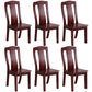 Traditional Solid Wood Dining Room Chair Slat Back Side Chair for Home Red 6 Piece Set Clearhalo ' kitchen&dining_furn' 'Dining Chairs' 'Dining Tables & Seating' 'dining_chair' 'furn' 'furn_dining_chair' 'Furniture' 'furniture_dining_chair' 'Kitchen & Dining Furniture' 'kitchen' 3539502