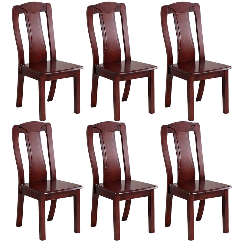Traditional Solid Wood Dining Room Chair Slat Back Side Chair for Home Red 6 Piece Set Clearhalo ' kitchen&dining_furn' 'Dining Chairs' 'Dining Tables & Seating' 'dining_chair' 'furn' 'furn_dining_chair' 'Furniture' 'furniture_dining_chair' 'Kitchen & Dining Furniture' 'kitchen' 3539502