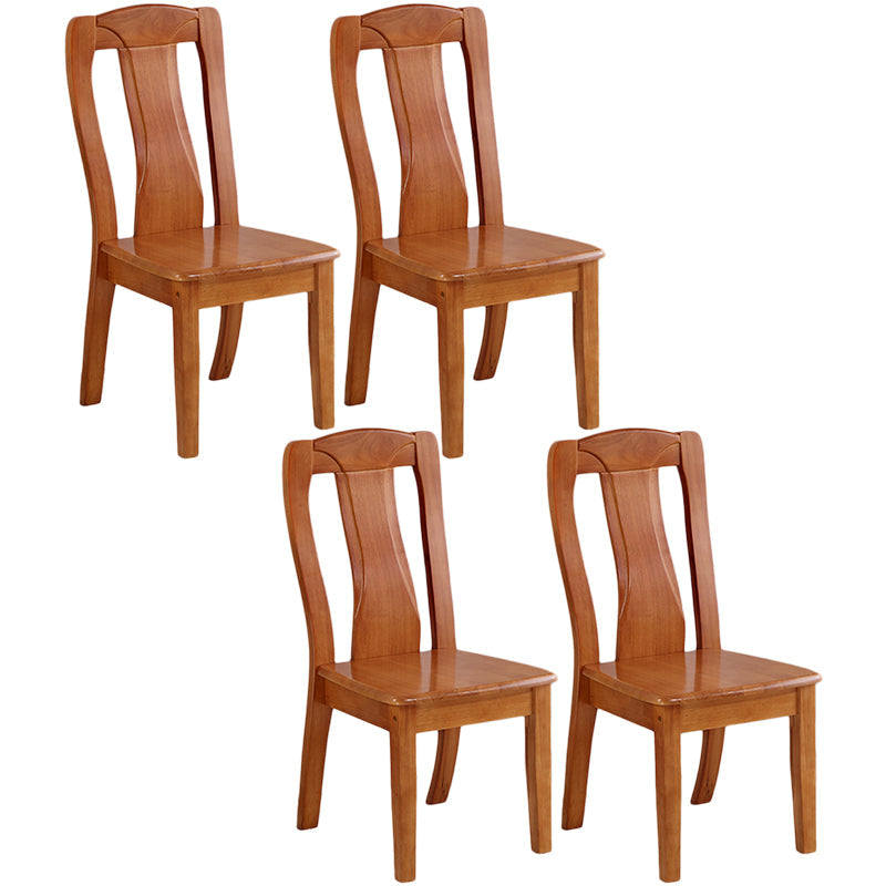 Traditional Solid Wood Dining Room Chair Slat Back Side Chair for Home Brown 4 Piece Set Clearhalo ' kitchen&dining_furn' 'Dining Chairs' 'Dining Tables & Seating' 'dining_chair' 'furn' 'furn_dining_chair' 'Furniture' 'furniture_dining_chair' 'Kitchen & Dining Furniture' 'kitchen' 3539504