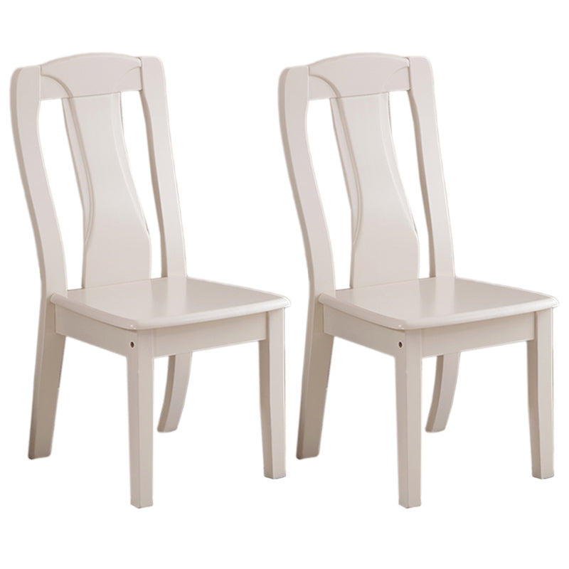 Traditional Solid Wood Dining Room Chair Slat Back Side Chair for Home White 2 Piece Set Clearhalo ' kitchen&dining_furn' 'Dining Chairs' 'Dining Tables & Seating' 'dining_chair' 'furn' 'furn_dining_chair' 'Furniture' 'furniture_dining_chair' 'Kitchen & Dining Furniture' 'kitchen' 3539506