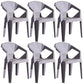 Home Contemporary Arm Chair Solid Back Plastic Stackable Dining Room Chair Grey 6 Piece Set Clearhalo ' kitchen&dining_furn' 'Dining Chairs' 'Dining Tables & Seating' 'dining_chair' 'furn' 'furn_dining_chair' 'Furniture' 'furniture_dining_chair' 'Kitchen & Dining Furniture' 'kitchen' 3539514