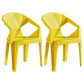 Home Contemporary Arm Chair Solid Back Plastic Stackable Dining Room Chair Yellow 2 Piece Set Clearhalo ' kitchen&dining_furn' 'Dining Chairs' 'Dining Tables & Seating' 'dining_chair' 'furn' 'furn_dining_chair' 'Furniture' 'furniture_dining_chair' 'Kitchen & Dining Furniture' 'kitchen' 3539516