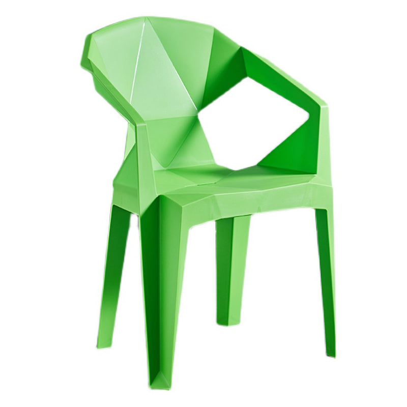 Home Contemporary Arm Chair Solid Back Plastic Stackable Dining Room Chair Clearhalo ' kitchen&dining_furn' 'Dining Chairs' 'Dining Tables & Seating' 'dining_chair' 'furn' 'furn_dining_chair' 'Furniture' 'furniture_dining_chair' 'Kitchen & Dining Furniture' 'kitchen' 3539518