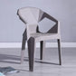 Home Contemporary Arm Chair Solid Back Plastic Stackable Dining Room Chair Clearhalo ' kitchen&dining_furn' 'Dining Chairs' 'Dining Tables & Seating' 'dining_chair' 'furn' 'furn_dining_chair' 'Furniture' 'furniture_dining_chair' 'Kitchen & Dining Furniture' 'kitchen' 3539520