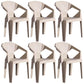 Home Contemporary Arm Chair Solid Back Plastic Stackable Dining Room Chair Khaki 6 Piece Set Clearhalo ' kitchen&dining_furn' 'Dining Chairs' 'Dining Tables & Seating' 'dining_chair' 'furn' 'furn_dining_chair' 'Furniture' 'furniture_dining_chair' 'Kitchen & Dining Furniture' 'kitchen' 3539542