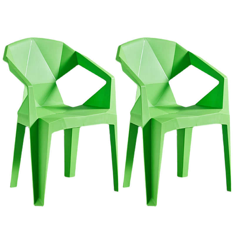 Home Contemporary Arm Chair Solid Back Plastic Stackable Dining Room Chair Green 2 Piece Set Clearhalo ' kitchen&dining_furn' 'Dining Chairs' 'Dining Tables & Seating' 'dining_chair' 'furn' 'furn_dining_chair' 'Furniture' 'furniture_dining_chair' 'Kitchen & Dining Furniture' 'kitchen' 3539546