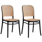 Nordic Wicker/Rattan Patio Dining Chair 34''H Open Back Dining Side Chair for Restaurant Black 2 Piece Set Clearhalo ' kitchen&dining_furn' 'Dining Chairs' 'Dining Tables & Seating' 'dining_chair' 'furn' 'furn_dining_chair' 'Furniture' 'furniture_dining_chair' 'Kitchen & Dining Furniture' 'kitchen' 3539551
