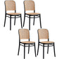 Nordic Wicker/Rattan Patio Dining Chair 34''H Open Back Dining Side Chair for Restaurant Black 4 Piece Set Clearhalo ' kitchen&dining_furn' 'Dining Chairs' 'Dining Tables & Seating' 'dining_chair' 'furn' 'furn_dining_chair' 'Furniture' 'furniture_dining_chair' 'Kitchen & Dining Furniture' 'kitchen' 3539553