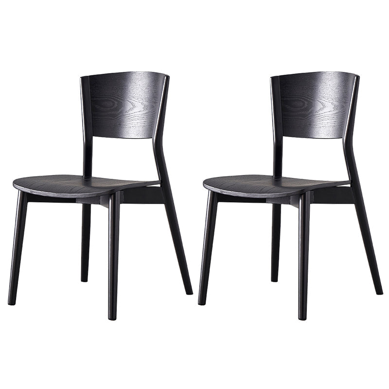 Wood Contemporary Side Dining Chairs with 4 Legs Dining Room Armless Chairs Black 2 Piece Set Clearhalo ' kitchen&dining_furn' 'Dining Chairs' 'Dining Tables & Seating' 'dining_chair' 'furn' 'furn_dining_chair' 'Furniture' 'furniture_dining_chair' 'Kitchen & Dining Furniture' 'kitchen' 3539564