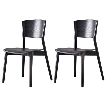 Wood Contemporary Side Dining Chairs with 4 Legs Dining Room Armless Chairs Black 2 Piece Set Clearhalo ' kitchen&dining_furn' 'Dining Chairs' 'Dining Tables & Seating' 'dining_chair' 'furn' 'furn_dining_chair' 'Furniture' 'furniture_dining_chair' 'Kitchen & Dining Furniture' 'kitchen' 3539564