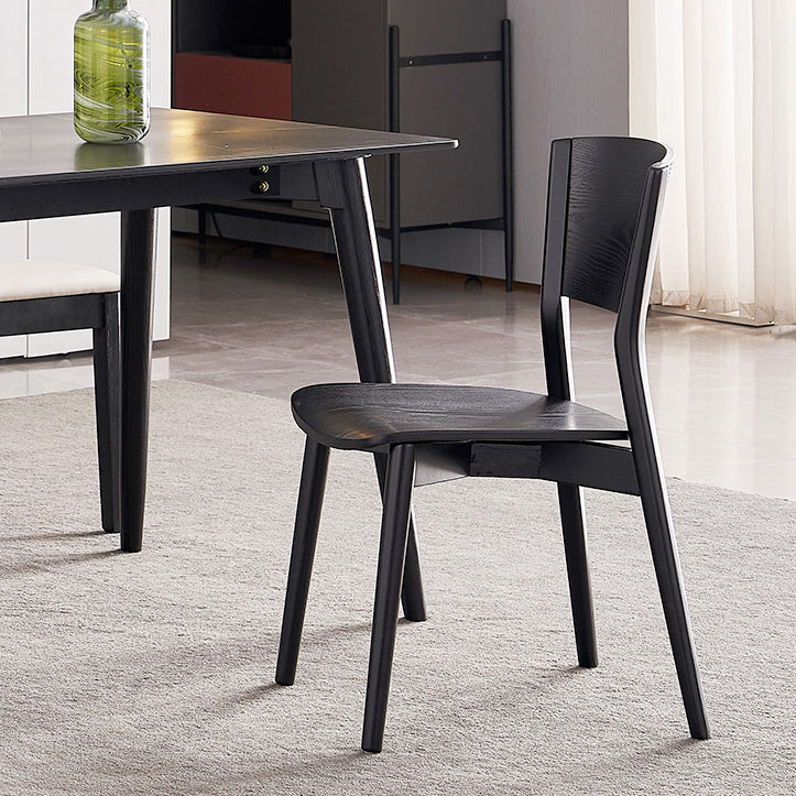 Wood Contemporary Side Dining Chairs with 4 Legs Dining Room Armless Chairs Clearhalo ' kitchen&dining_furn' 'Dining Chairs' 'Dining Tables & Seating' 'dining_chair' 'furn' 'furn_dining_chair' 'Furniture' 'furniture_dining_chair' 'Kitchen & Dining Furniture' 'kitchen' 3539566