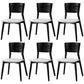 Wood Contemporary Side Dining Chairs with 4 Legs Dining Room Armless Chairs White 6 Piece Set Clearhalo ' kitchen&dining_furn' 'Dining Chairs' 'Dining Tables & Seating' 'dining_chair' 'furn' 'furn_dining_chair' 'Furniture' 'furniture_dining_chair' 'Kitchen & Dining Furniture' 'kitchen' 3539573