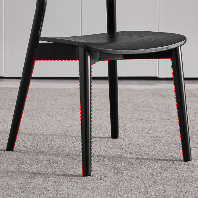 Wood Contemporary Side Dining Chairs with 4 Legs Dining Room Armless Chairs Clearhalo ' kitchen&dining_furn' 'Dining Chairs' 'Dining Tables & Seating' 'dining_chair' 'furn' 'furn_dining_chair' 'Furniture' 'furniture_dining_chair' 'Kitchen & Dining Furniture' 'kitchen' 3539574