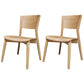 Wood Contemporary Side Dining Chairs with 4 Legs Dining Room Armless Chairs Natural 2 Piece Set Clearhalo ' kitchen&dining_furn' 'Dining Chairs' 'Dining Tables & Seating' 'dining_chair' 'furn' 'furn_dining_chair' 'Furniture' 'furniture_dining_chair' 'Kitchen & Dining Furniture' 'kitchen' 3539576