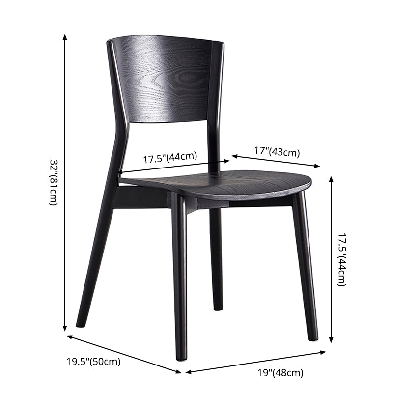 Wood Contemporary Side Dining Chairs with 4 Legs Dining Room Armless Chairs Clearhalo ' kitchen&dining_furn' 'Dining Chairs' 'Dining Tables & Seating' 'dining_chair' 'furn' 'furn_dining_chair' 'Furniture' 'furniture_dining_chair' 'Kitchen & Dining Furniture' 'kitchen' 3539581