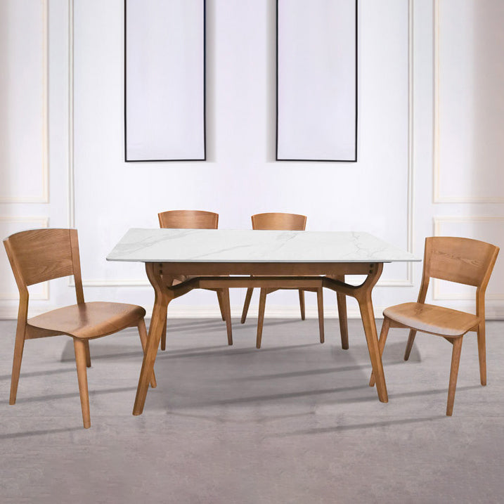 Wood Contemporary Side Dining Chairs with 4 Legs Dining Room Armless Chairs Clearhalo ' kitchen&dining_furn' 'Dining Chairs' 'Dining Tables & Seating' 'dining_chair' 'furn' 'furn_dining_chair' 'Furniture' 'furniture_dining_chair' 'Kitchen & Dining Furniture' 'kitchen' 3539583