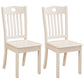 Contemporary Square Solid Wooden Chairs Armless Chairs for Dining Room White Slat Back 2 Piece Set Clearhalo ' kitchen&dining_furn' 'Dining Chairs' 'Dining Tables & Seating' 'dining_chair' 'furn' 'furn_dining_chair' 'Furniture' 'furniture_dining_chair' 'Kitchen & Dining Furniture' 'kitchen' 3539591