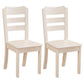 Contemporary Square Solid Wooden Chairs Armless Chairs for Dining Room White Ladder Back 2 Piece Set Clearhalo ' kitchen&dining_furn' 'Dining Chairs' 'Dining Tables & Seating' 'dining_chair' 'furn' 'furn_dining_chair' 'Furniture' 'furniture_dining_chair' 'Kitchen & Dining Furniture' 'kitchen' 3539598