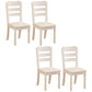 Contemporary Square Solid Wooden Chairs Armless Chairs for Dining Room White Ladder Back 4 Piece Set Clearhalo ' kitchen&dining_furn' 'Dining Chairs' 'Dining Tables & Seating' 'dining_chair' 'furn' 'furn_dining_chair' 'Furniture' 'furniture_dining_chair' 'Kitchen & Dining Furniture' 'kitchen' 3539600