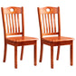 Contemporary Square Solid Wooden Chairs Armless Chairs for Dining Room Orange Slat Back 2 Piece Set Clearhalo ' kitchen&dining_furn' 'Dining Chairs' 'Dining Tables & Seating' 'dining_chair' 'furn' 'furn_dining_chair' 'Furniture' 'furniture_dining_chair' 'Kitchen & Dining Furniture' 'kitchen' 3539604