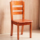 Contemporary Square Solid Wooden Chairs Armless Chairs for Dining Room Orange Ladder Back 1 Piece Clearhalo ' kitchen&dining_furn' 'Dining Chairs' 'Dining Tables & Seating' 'dining_chair' 'furn' 'furn_dining_chair' 'Furniture' 'furniture_dining_chair' 'Kitchen & Dining Furniture' 'kitchen' 3539607