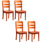 Contemporary Square Solid Wooden Chairs Armless Chairs for Dining Room Orange Ladder Back 4 Piece Set Clearhalo ' kitchen&dining_furn' 'Dining Chairs' 'Dining Tables & Seating' 'dining_chair' 'furn' 'furn_dining_chair' 'Furniture' 'furniture_dining_chair' 'Kitchen & Dining Furniture' 'kitchen' 3539609