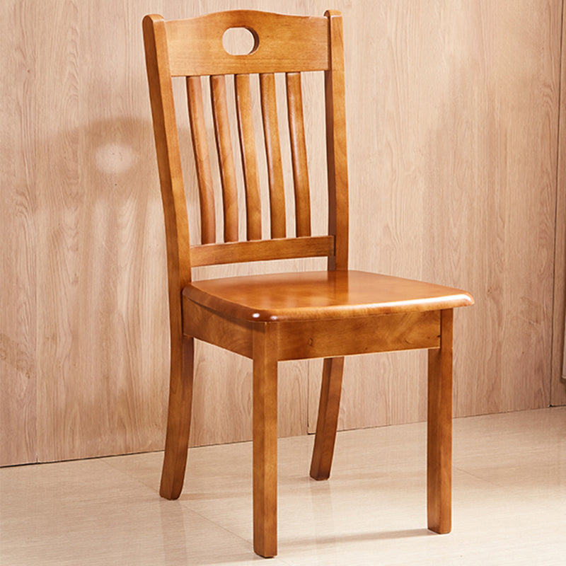 Contemporary Square Solid Wooden Chairs Armless Chairs for Dining Room Light Brown Slat Back 1 Piece Clearhalo ' kitchen&dining_furn' 'Dining Chairs' 'Dining Tables & Seating' 'dining_chair' 'furn' 'furn_dining_chair' 'Furniture' 'furniture_dining_chair' 'Kitchen & Dining Furniture' 'kitchen' 3539610
