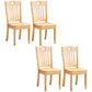 Contemporary Square Solid Wooden Chairs Armless Chairs for Dining Room Natural Slat Back 4 Piece Set Clearhalo ' kitchen&dining_furn' 'Dining Chairs' 'Dining Tables & Seating' 'dining_chair' 'furn' 'furn_dining_chair' 'Furniture' 'furniture_dining_chair' 'Kitchen & Dining Furniture' 'kitchen' 3539626