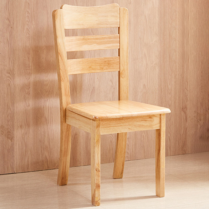 Contemporary Square Solid Wooden Chairs Armless Chairs for Dining Room Natural Ladder Back 1 Piece Clearhalo ' kitchen&dining_furn' 'Dining Chairs' 'Dining Tables & Seating' 'dining_chair' 'furn' 'furn_dining_chair' 'Furniture' 'furniture_dining_chair' 'Kitchen & Dining Furniture' 'kitchen' 3539627
