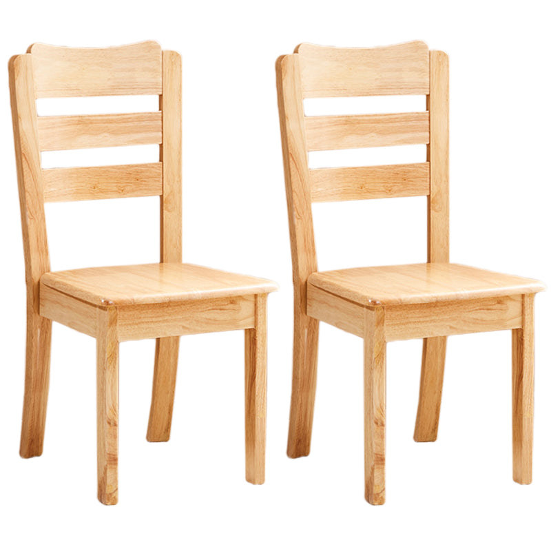 Contemporary Square Solid Wooden Chairs Armless Chairs for Dining Room Natural 2 Piece Set Clearhalo ' kitchen&dining_furn' 'Dining Chairs' 'Dining Tables & Seating' 'dining_chair' 'furn' 'furn_dining_chair' 'Furniture' 'furniture_dining_chair' 'Kitchen & Dining Furniture' 'kitchen' 3539628