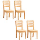 Contemporary Square Solid Wooden Chairs Armless Chairs for Dining Room Natural Ladder Back 4 Piece Set Clearhalo ' kitchen&dining_furn' 'Dining Chairs' 'Dining Tables & Seating' 'dining_chair' 'furn' 'furn_dining_chair' 'Furniture' 'furniture_dining_chair' 'Kitchen & Dining Furniture' 'kitchen' 3539629