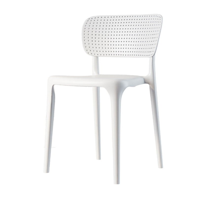 Contemporary Dining Chairs Plastic Dining Armless Side Chair for Home Use White Open 1 Piece Clearhalo ' kitchen&dining_furn' 'Dining Chairs' 'Dining Tables & Seating' 'dining_chair' 'furn' 'furn_dining_chair' 'Furniture' 'furniture_dining_chair' 'Kitchen & Dining Furniture' 'kitchen' 3539643