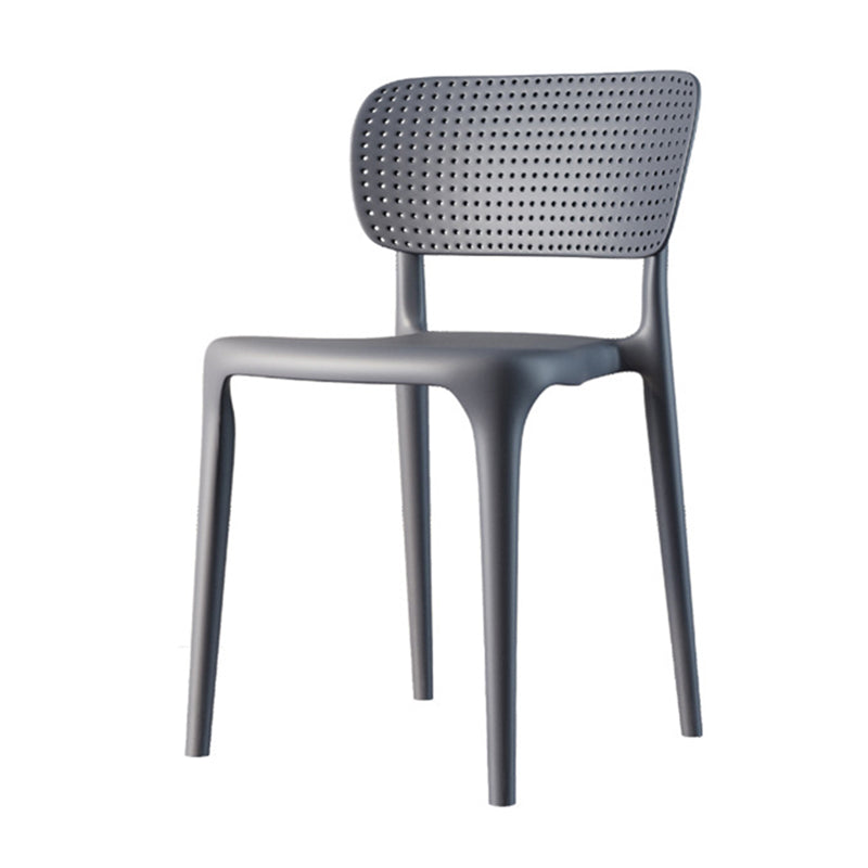 Contemporary Dining Chairs Plastic Dining Armless Side Chair for Home Use Grey Open 1 Piece Clearhalo ' kitchen&dining_furn' 'Dining Chairs' 'Dining Tables & Seating' 'dining_chair' 'furn' 'furn_dining_chair' 'Furniture' 'furniture_dining_chair' 'Kitchen & Dining Furniture' 'kitchen' 3539648