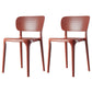 Contemporary Dining Chairs Plastic Dining Armless Side Chair for Home Use Red Open 2 Piece Set Clearhalo ' kitchen&dining_furn' 'Dining Chairs' 'Dining Tables & Seating' 'dining_chair' 'furn' 'furn_dining_chair' 'Furniture' 'furniture_dining_chair' 'Kitchen & Dining Furniture' 'kitchen' 3539658